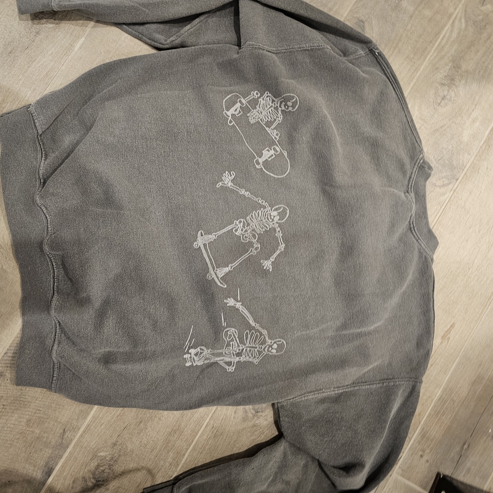 Urban Outfitters Gray Skeleton Graphic Sweatshirt